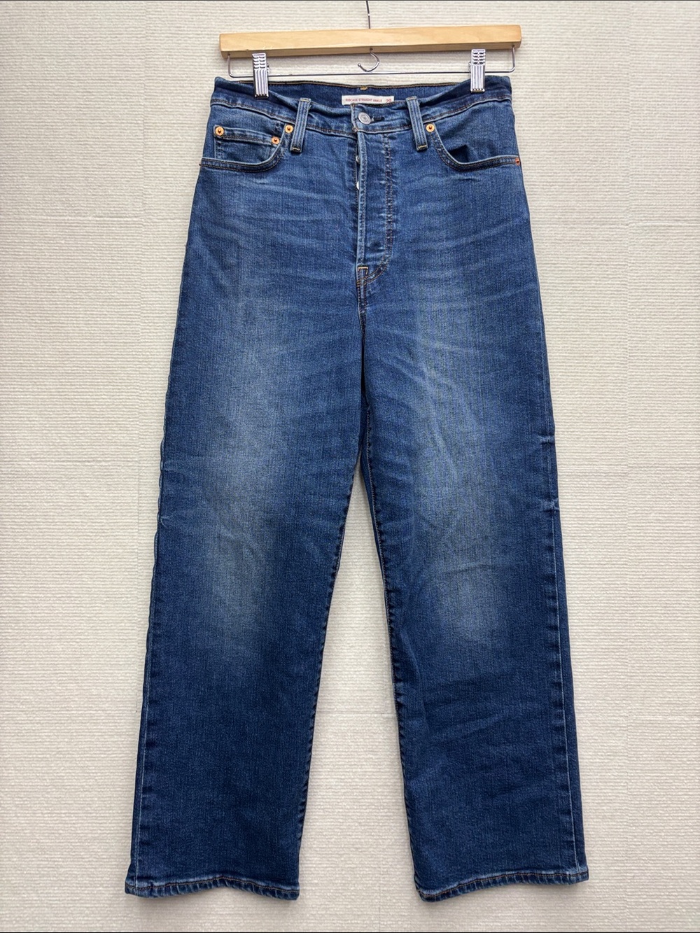 Levi’s ribcage straight ankle denim Billie jeans button fly 29